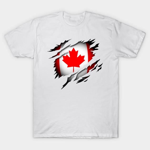 Canada in the heart T-Shirt by HappyGiftArt